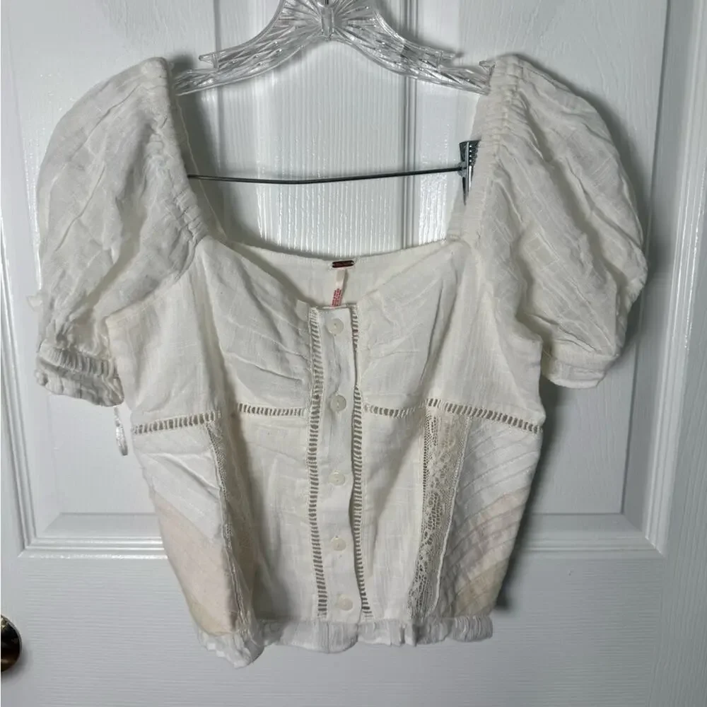 Free People Bali Alana Top & Pant Set in White  XS